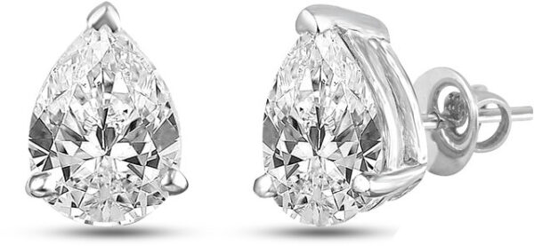 Solitaire Pear Earrings