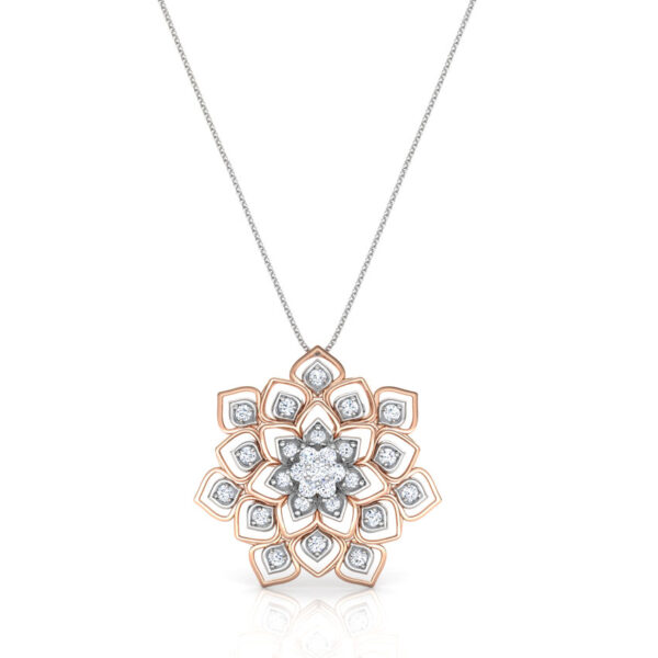 Blooming Flower Two-Tone Pendant